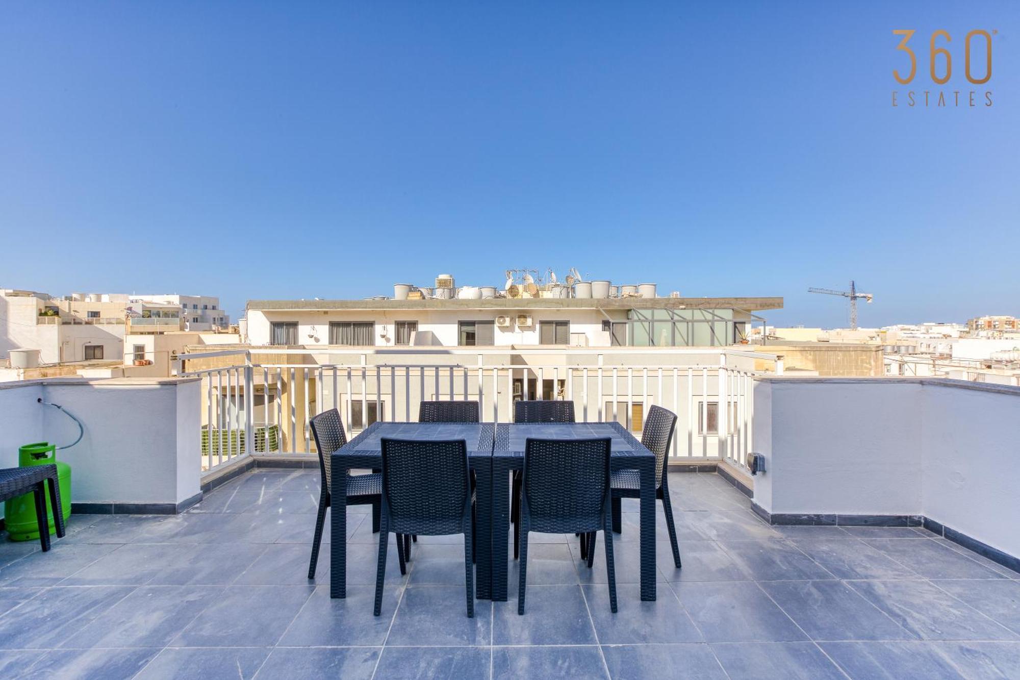 Apartment Lovely & Spacious 3br Penthouse In Swieqi By 360 Estates *